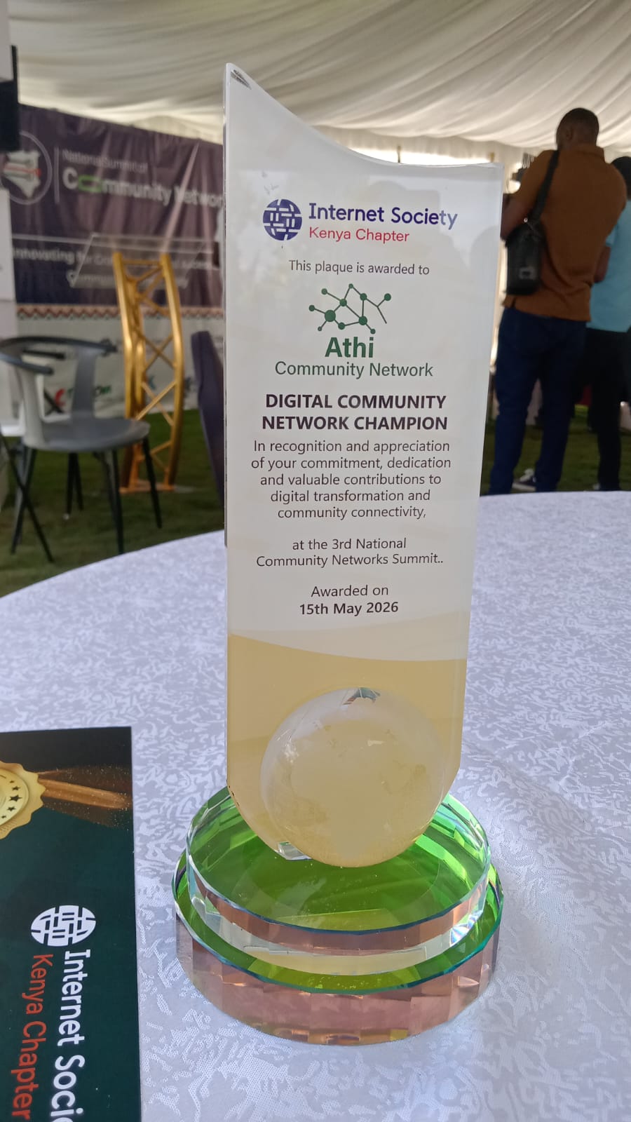 Athi Community Network recognition