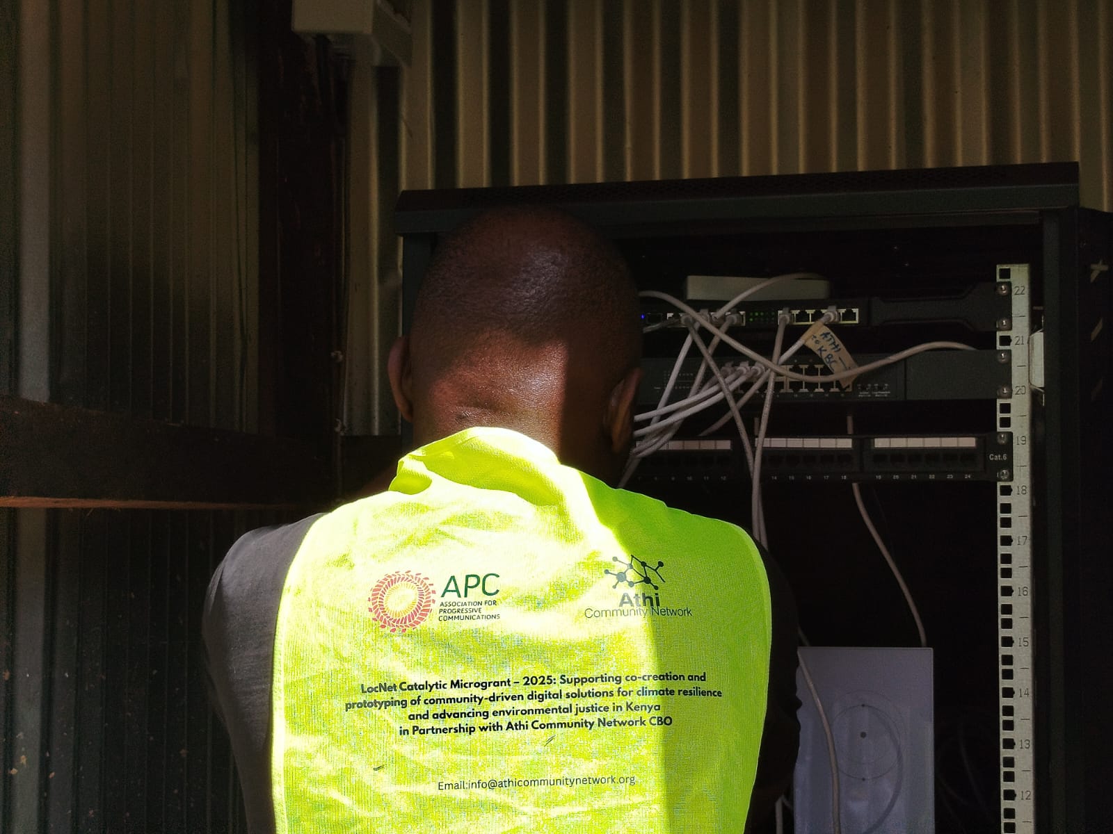 Athi Community Network equipment and local network installation
